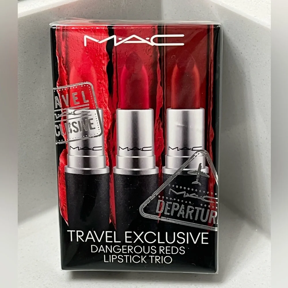 M•A•C Departure Travel Exclusive Dangerous Reds Lipstick Trio💋 - Picture 1 of 4